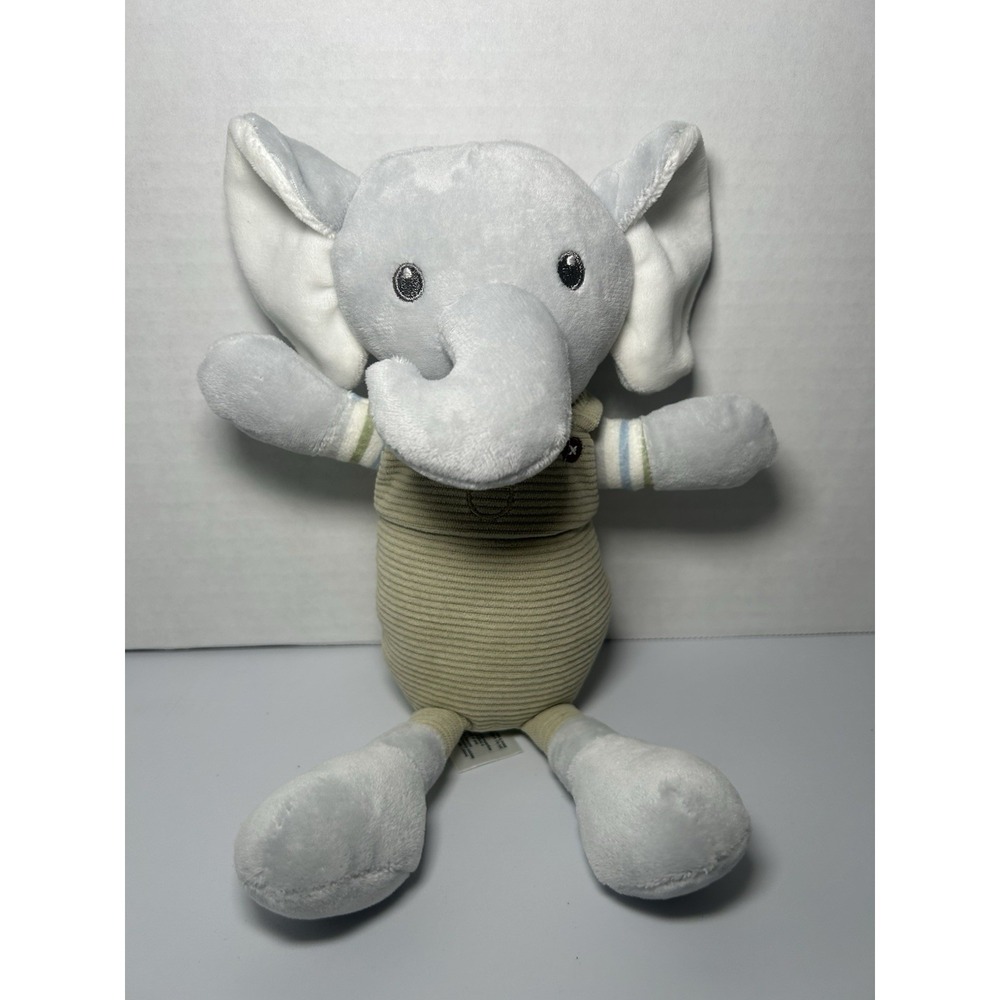 Chickpea 11" Elephant Striped Stuffed Animal Plush - Picture 3 of 8